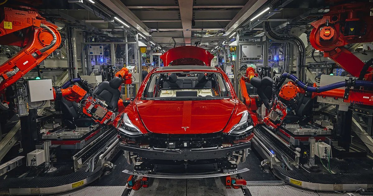 Tesla Model 3 BIW Production Line